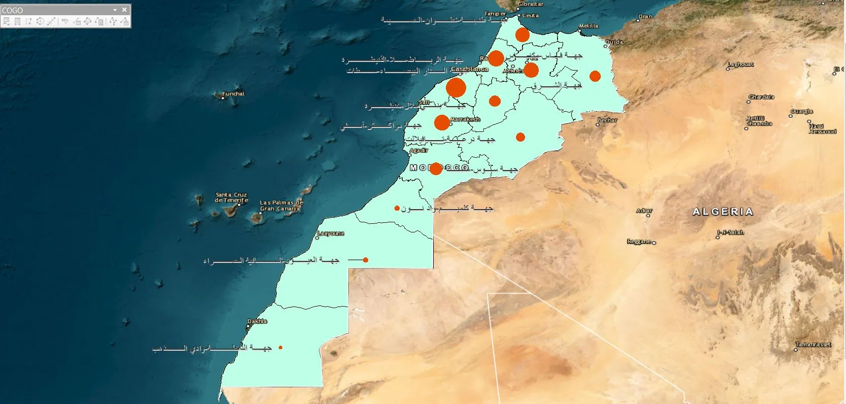Population du Maroc par région, province et commune (Shapefiles)