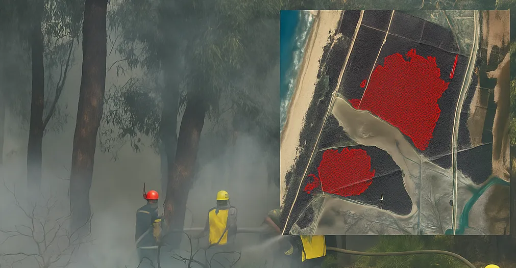 Carte de l’incendie de la forêt de Houara (107 ha brûlés) – Analyse avec Sentinel-2 et QGIS