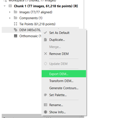 Export DEM